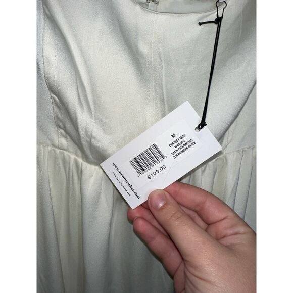 WeWoreWhat × Revolve Satin Charmeuse Corset Midi Dress NWT Women's Size Medium - Picture 6 of 11